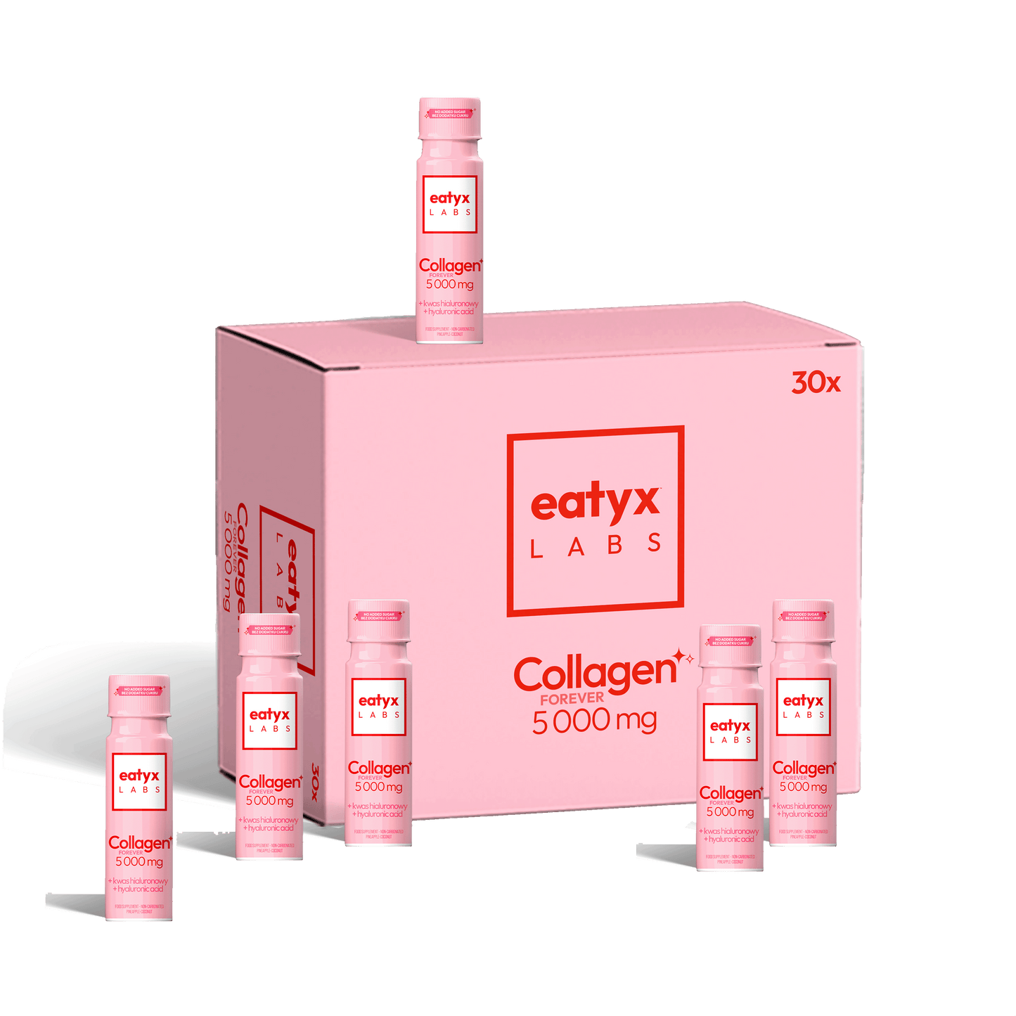 Miesięczny rytuał piękna z eatyx LABS Collagen Forever 5000 mg 30x80 ml