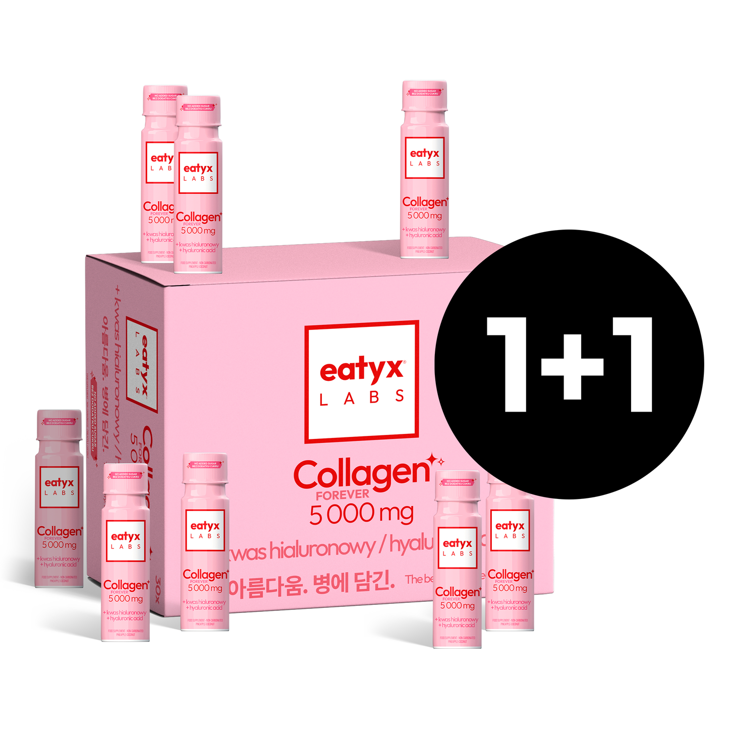 Miesięczny rytuał piękna z eatyx LABS Collagen Forever 5000 mg 30x80 ml