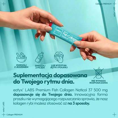 Miesięczny rytuał eatyx LABS Premium Fish Collagen Naticol 37 500 mg Hibiskus-Granat