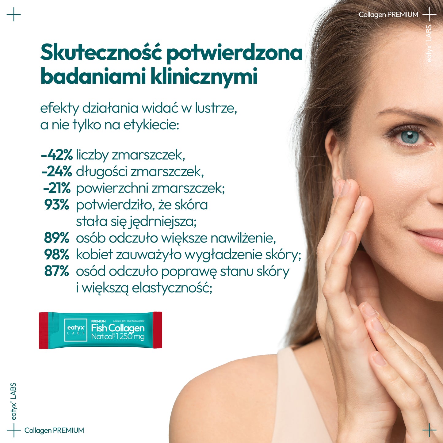 Miesięczny rytuał eatyx LABS Premium Fish Collagen Naticol 37 500 mg Hibiskus-Granat