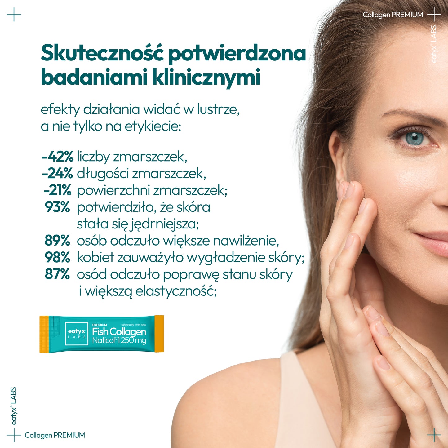 Miesięczny rytuał eatyx LABS Premium Fish Collagen Naticol 37 500 mg Mango