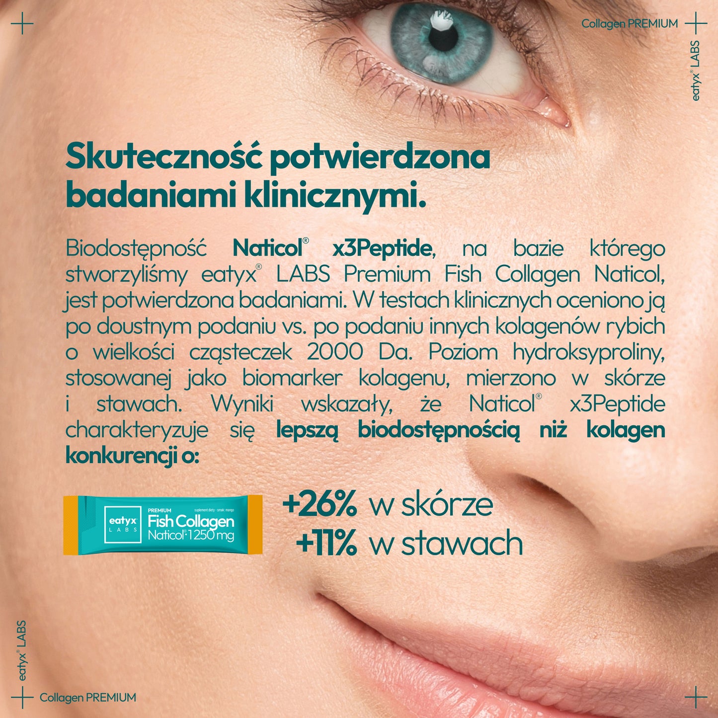 Miesięczny rytuał eatyx LABS Premium Fish Collagen Naticol 37 500 mg Mango