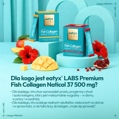 Miesięczny rytuał eatyx LABS Premium Fish Collagen Naticol 37 500 mg Mango