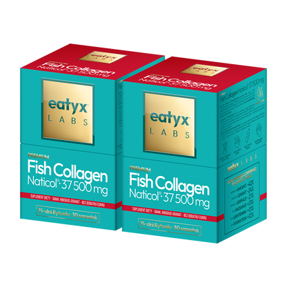 Miesięczny rytuał eatyx LABS Premium Fish Collagen Naticol 37 500 mg Hibiskus-Granat
