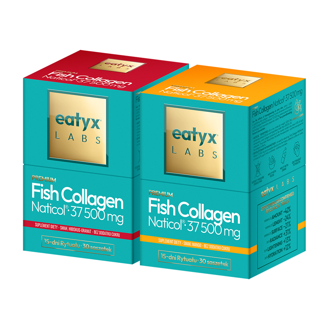 Miesięczny rytuał eatyx LABS Premium Fish Collagen Naticol 37 500 mg Mix smaków