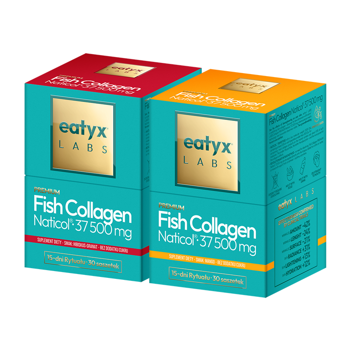 Miesięczny rytuał eatyx LABS Premium Fish Collagen Naticol 37 500 mg Mix smaków
