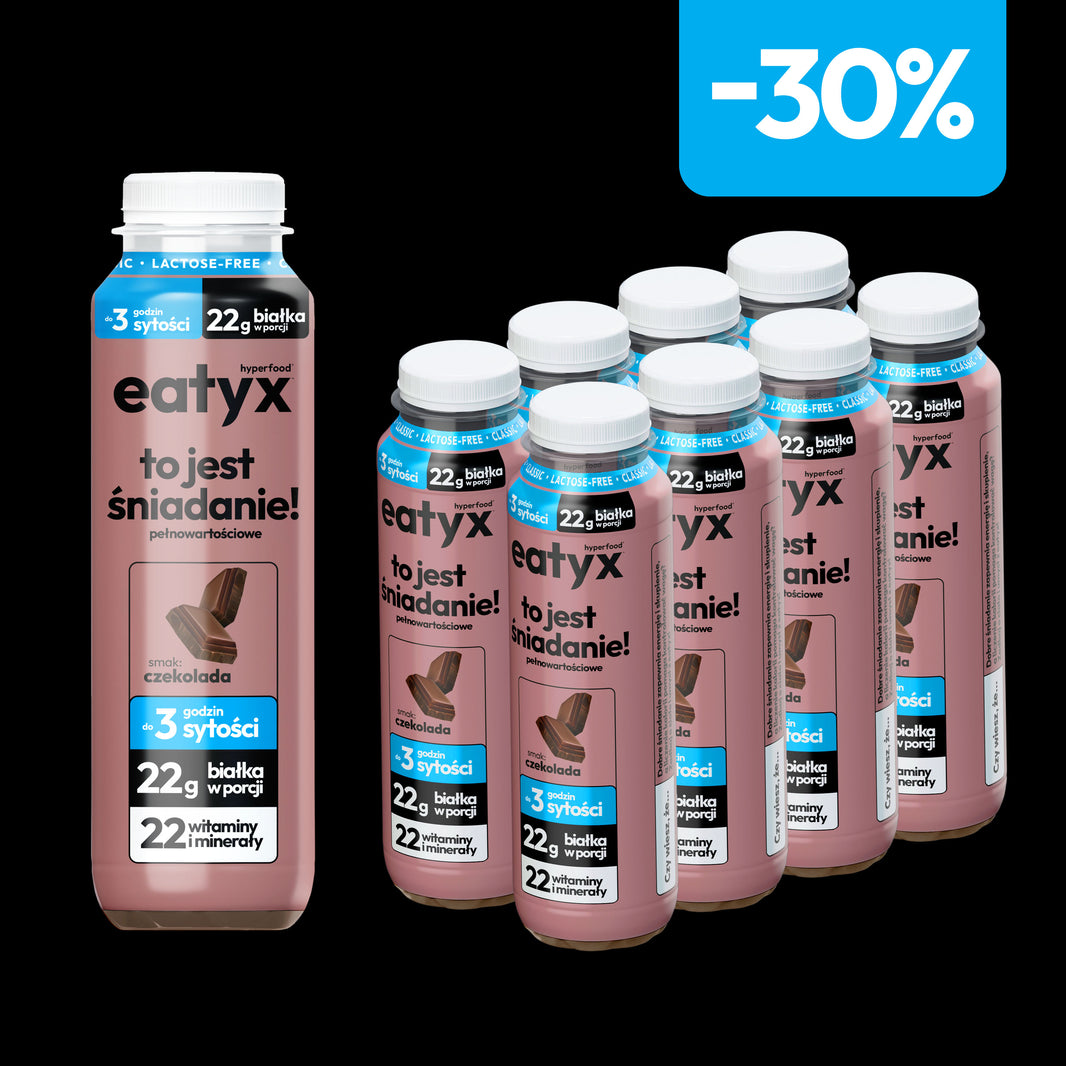 Zestaw 8 śniadań w płynie 300 ml o smaku czekoladowym