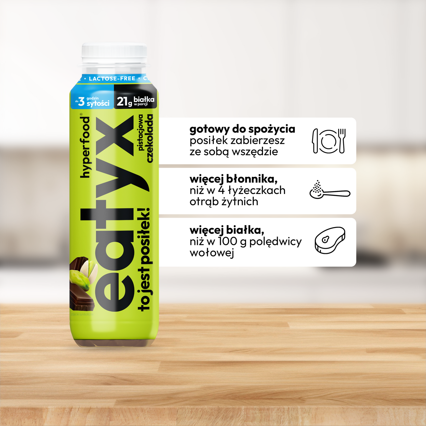Pistacjowa czekolada 300 ml - bez laktozy