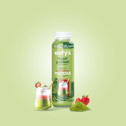 Strawberry Matcha Latte 300 ml - bez laktozy