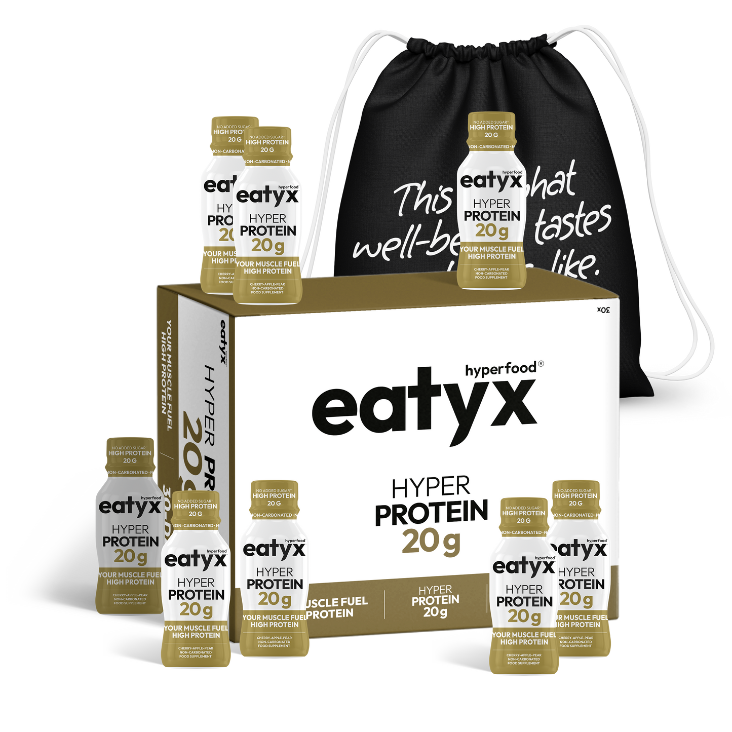 Miesięczny program budowania mięśni eatyx (20 g białka w shocie)