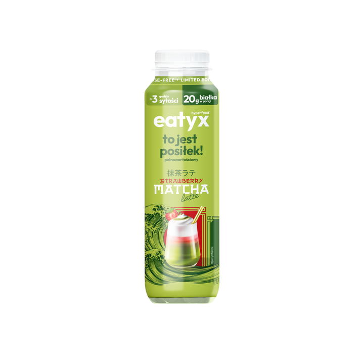 Strawberry Matcha Latte 300 ml - bez laktozy