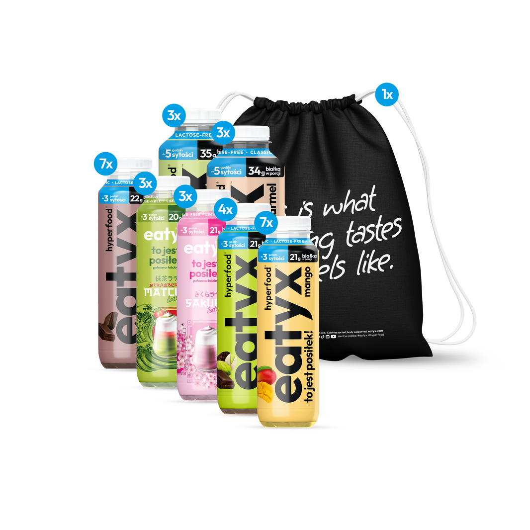 Wysokobiałkowy zestaw posiłków eatyx o niskim indeksie glikemicznym