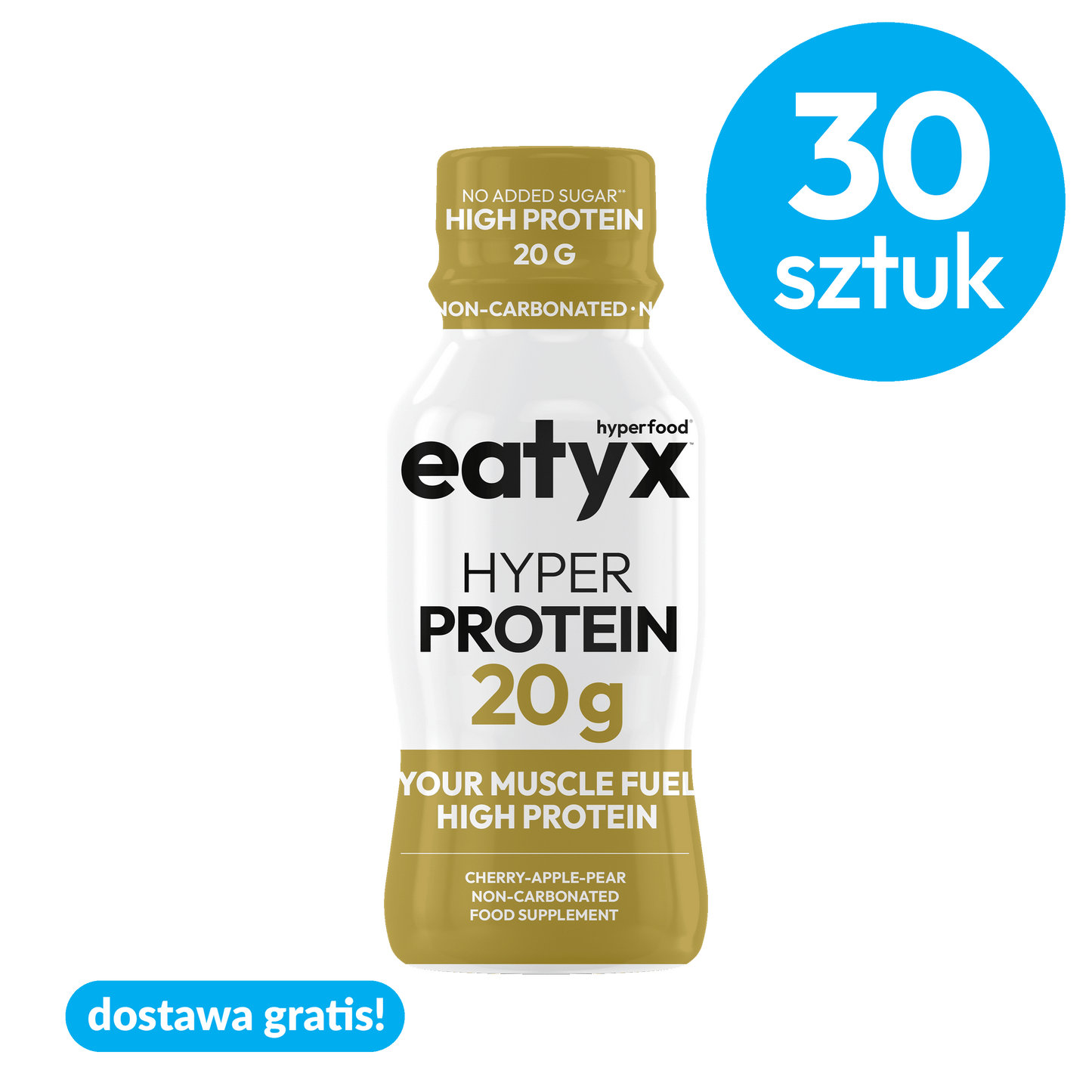 MIESIĘCZNA KURACJA BUDOWANIA MIĘŚNI eatyx HYPER PROTEIN 20 g, 30 szt.