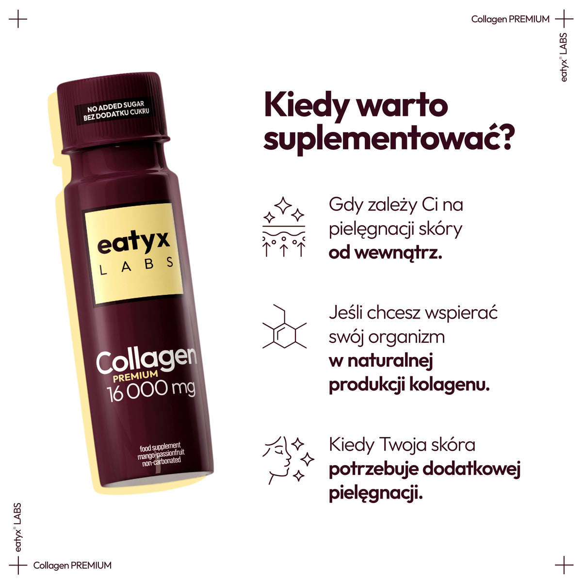 Miesięczny rytuał piękna z eatyx LABS Collagen Premium 16000 mg 30x80 ml