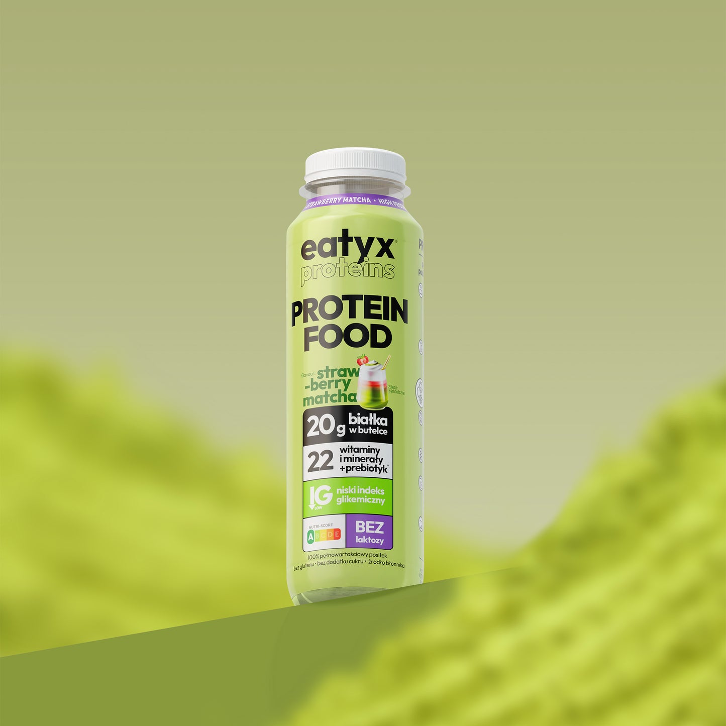 Strawberry Matcha Latte 300 ml - bez laktozy