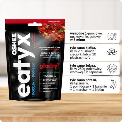 eatyx PEŁNOWARTOŚCIOWY POSIŁEK NA CIEPŁO MAKARON W STYLU WŁOSKIM 90g